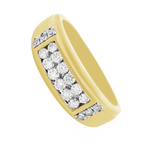 0.55Ctw 10K Yellow Gold Diamond Wedding Band Size 10 3.1Dwt