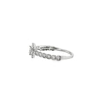 0.25Ct 14K White Gold Diamond Engagement Ring Size 7 1.7Dwt
