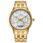 Citizen Calendrier Eco Drive Ladies Watch (Fd0002-57D) Gold Tone Mother Of Pearl Dial