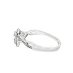 0.25Ct 10K White Gold Diamond Engagement Ring Size 7 1.2Dwt