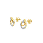 0.13Ct 14K Yellow Gold Diamond Stud Earrings