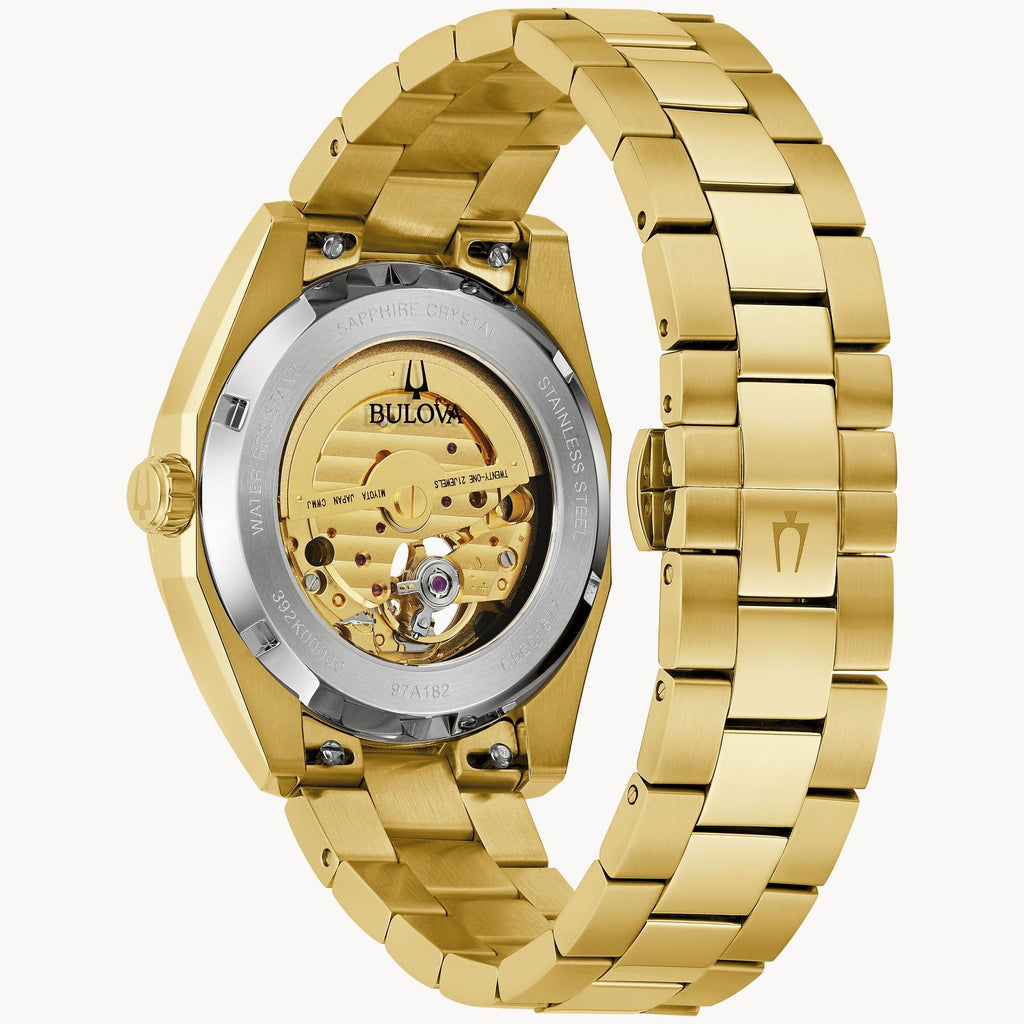 Bulova Surveyor Mens Gold-Tone Stainless Steel Bracelet (97A182)