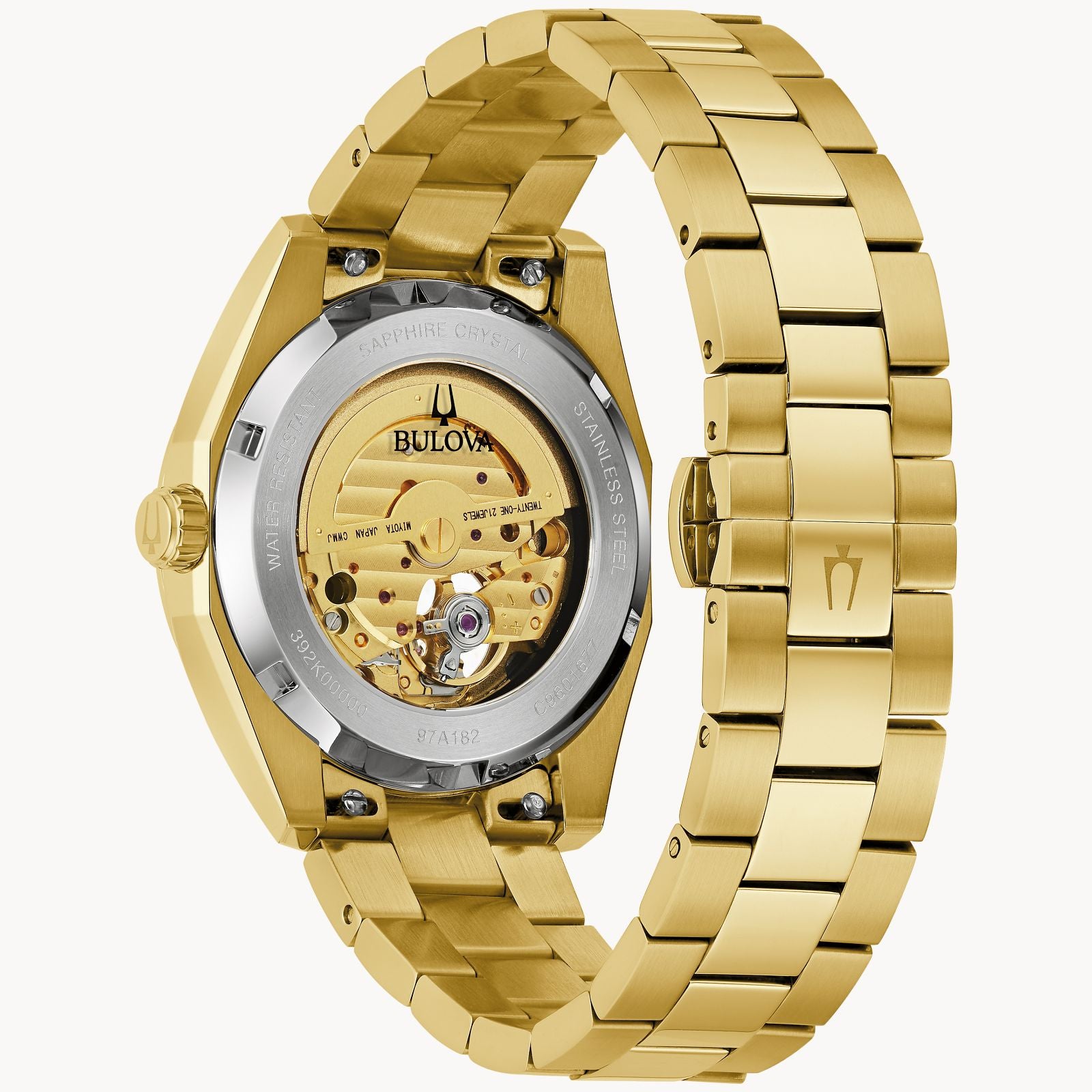 Bulova Surveyor Mens Gold-Tone Stainless Steel Bracelet (97A182)