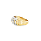 0.75Ctw 10K Yellow Gold Diamond Fashion Ring Size 7 2.5Dwt