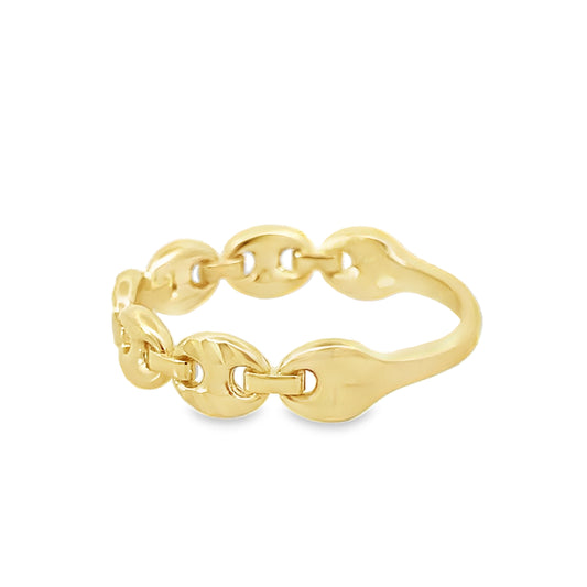14K Yellow Gold Mariner Link Style Ring Size 6.5 1.3Dwt