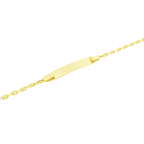 14K Yellow Gold Baby Mariner Id Bracelet 4Mm 5.5In 1.1Dwt