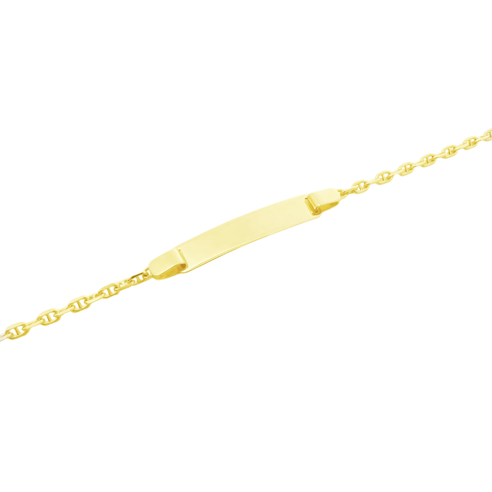 14K Yellow Gold Baby Mariner Id Bracelet 4Mm 5.5In 1.1Dwt