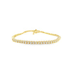 2.00Ctw 14K Yellow Gold Diamond Tennis Bracelet 7In 6.2Dwt