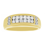 0.55Ctw 10K Yellow Gold Diamond Wedding Band Size 10 3.1Dwt