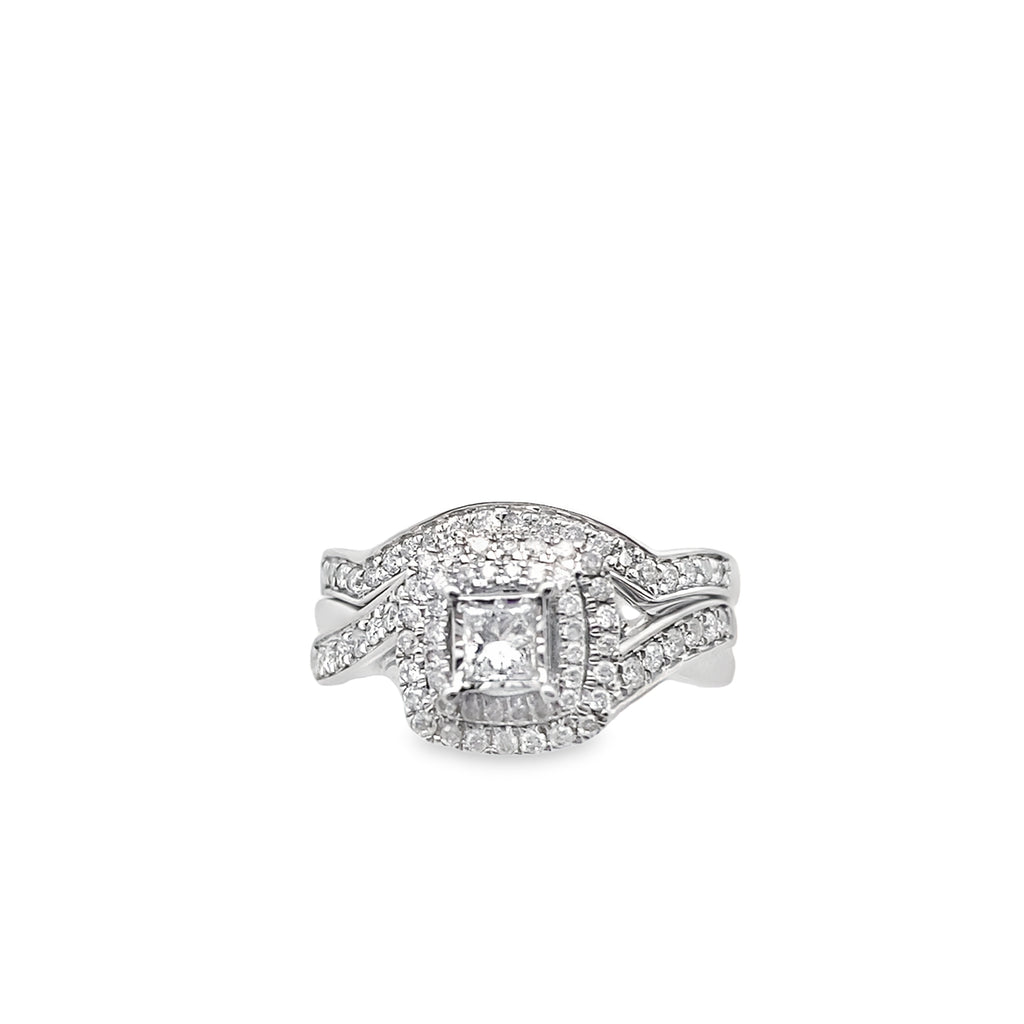 0.65Ctw 14K Yellow Gold Diamond Bridal Set Size 7 4.1Dwt