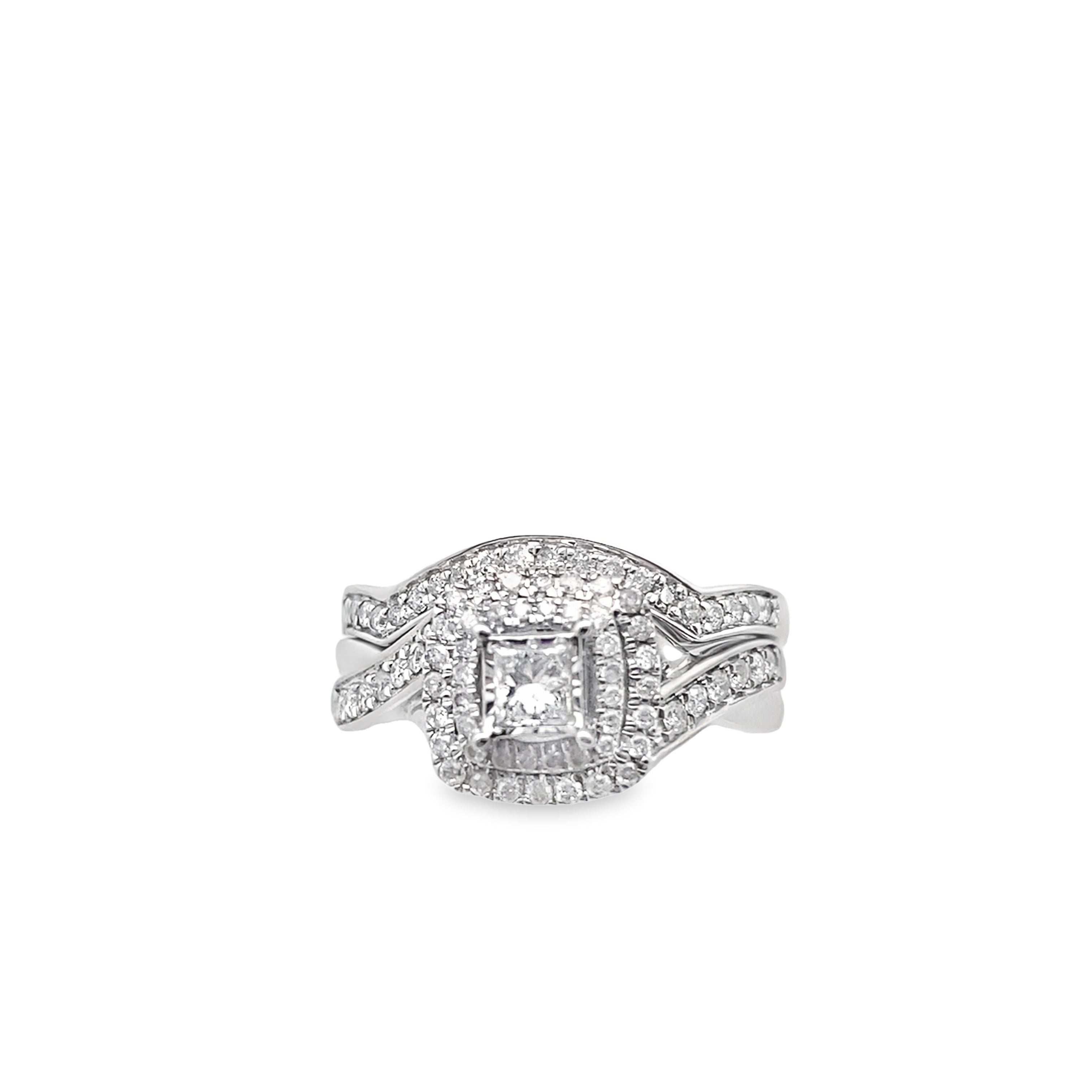 0.65Ctw 14K Yellow Gold Diamond Bridal Set Size 7 4.1Dwt