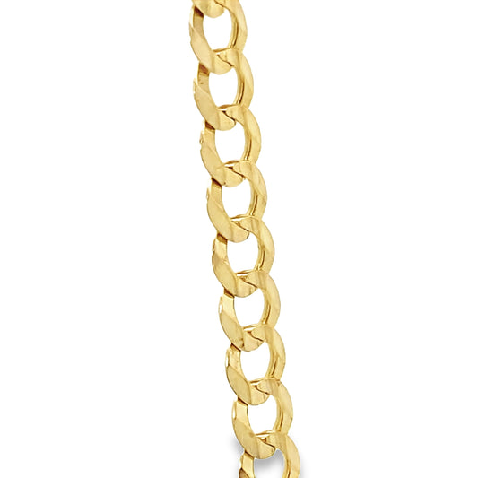 14K Yellow Gold Curb Link Chain 4.5Mm 24In 9.6Dwt