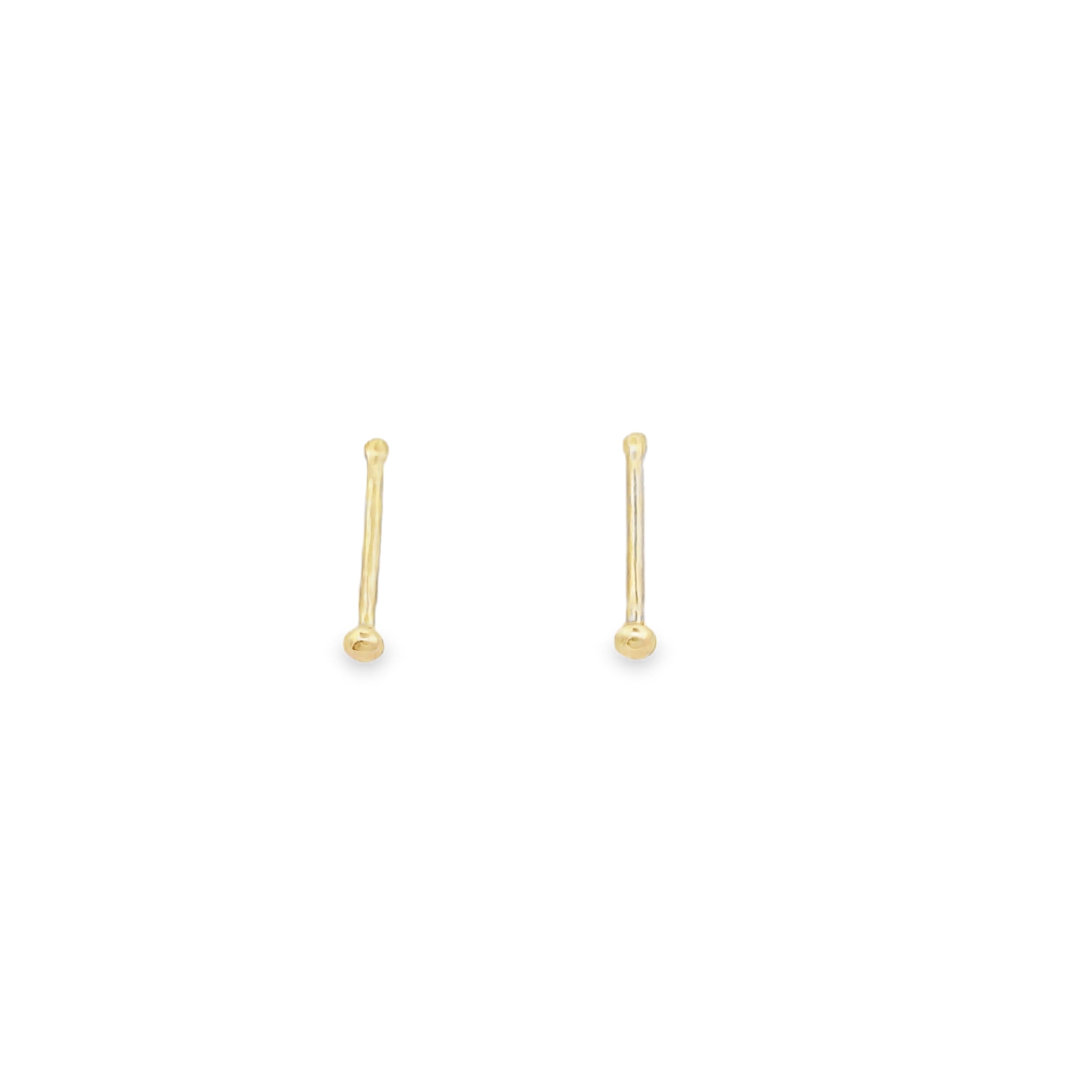 14K Yellow Gold  Stud Nose Ring