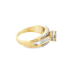 1.0Ctw 10K Yellow Gold Lds Engagement Ring Size 7 2.7Dwt