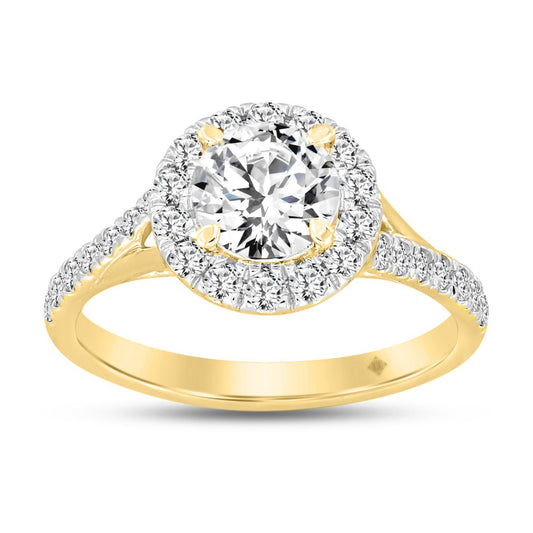 1.50Ctw 14K Yellow Gold Lab Grown  Lds Engagement Ring Size