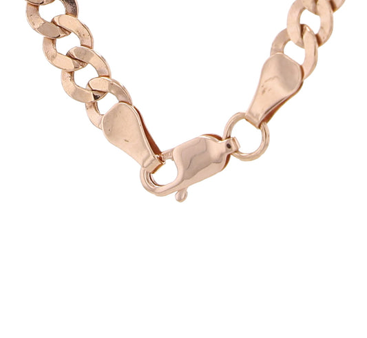 18K Rose Gold Italian Curb Link Chain 5Mm 24In 7.0Dwt
