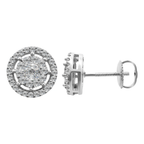 0.50Ctw 14K Yellow Gold Diamond Stud Earrings