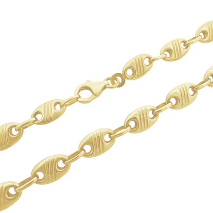 10K Yellow Gold Free Form Link Chain 6Mm 24In 10.6Dwt