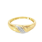 0.20Ctw 14K Yellow Gold Diamond Trio Wedding Set Size 7&10 5