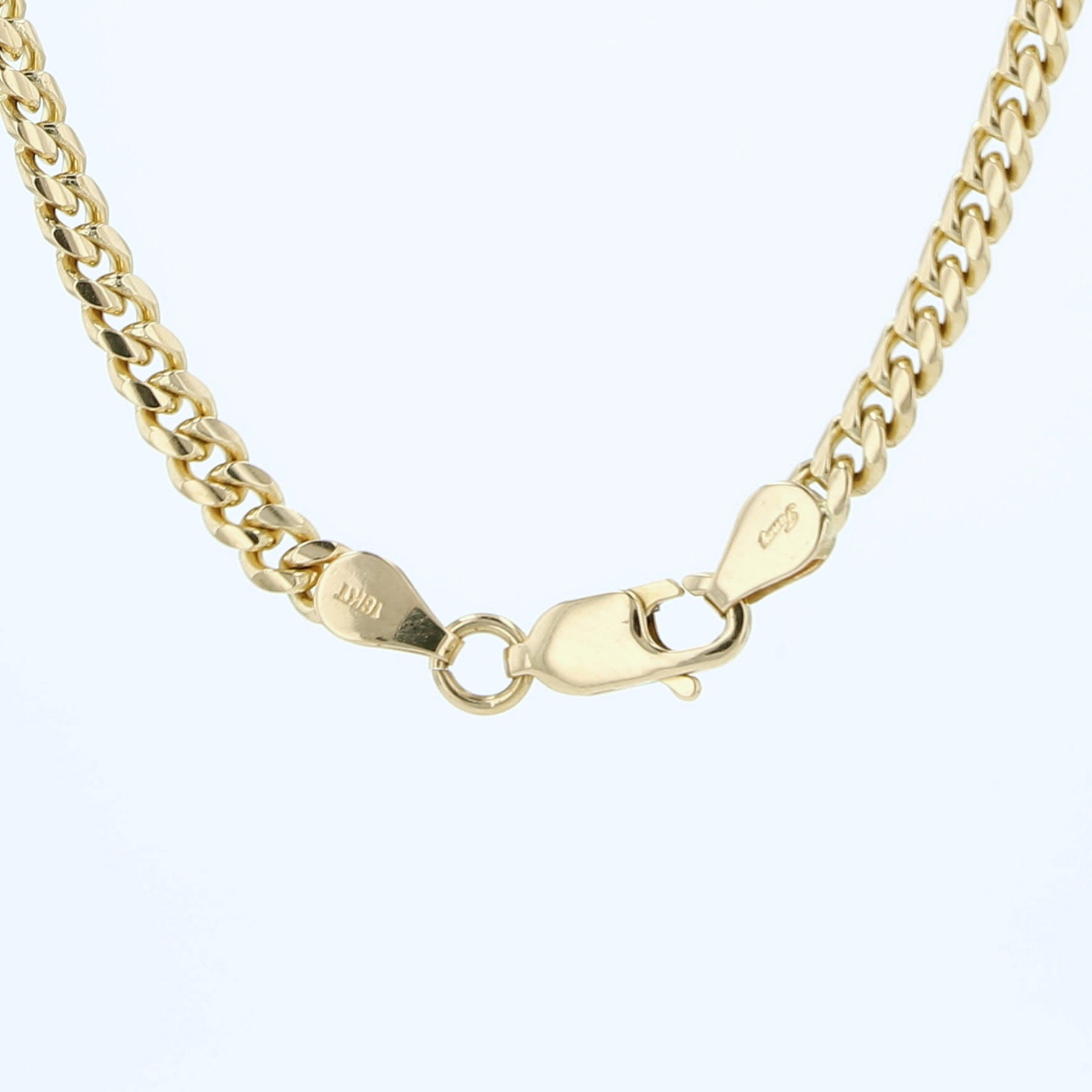 14K Yellow Gold Lobster Clasp Cuban Link Chain 3Mm 25In 16.7Dwt/26.0G