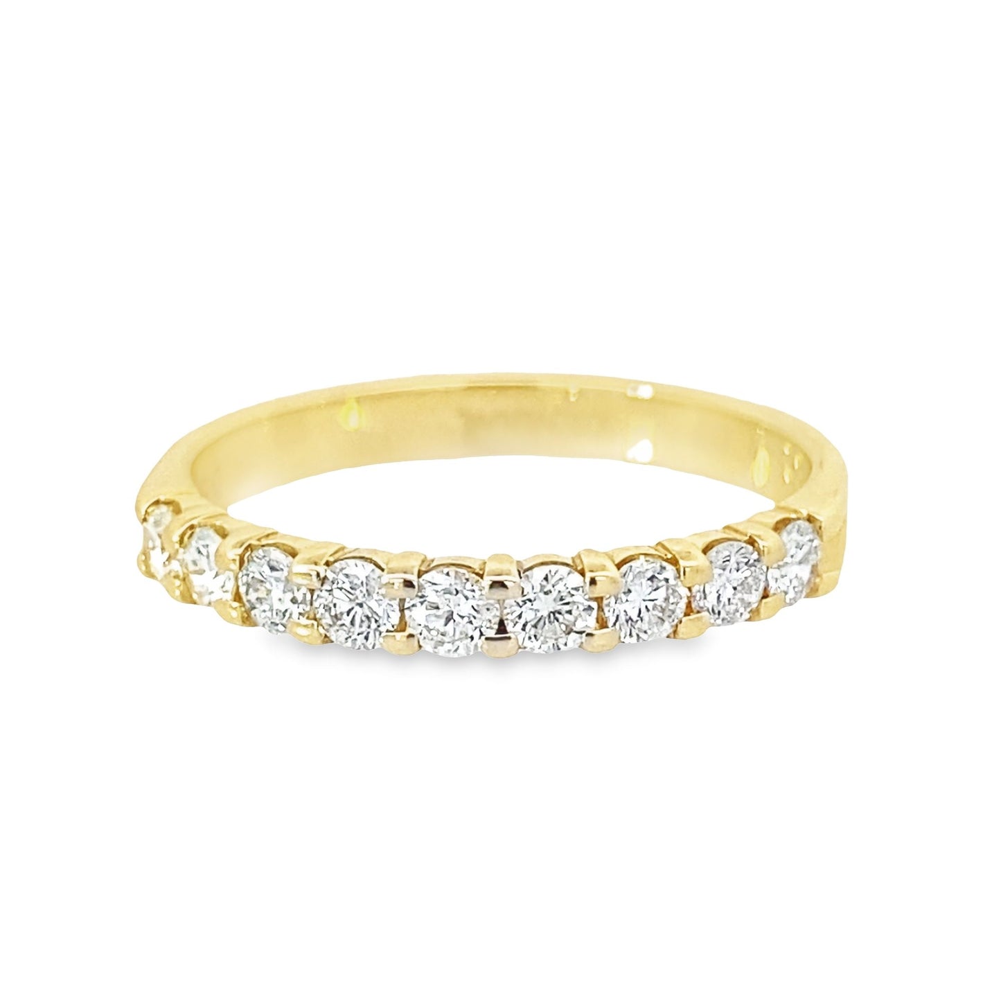 0.52Ctw 14K Yellow Gold Diamond Wedding Band Size 7  1.3Dwt