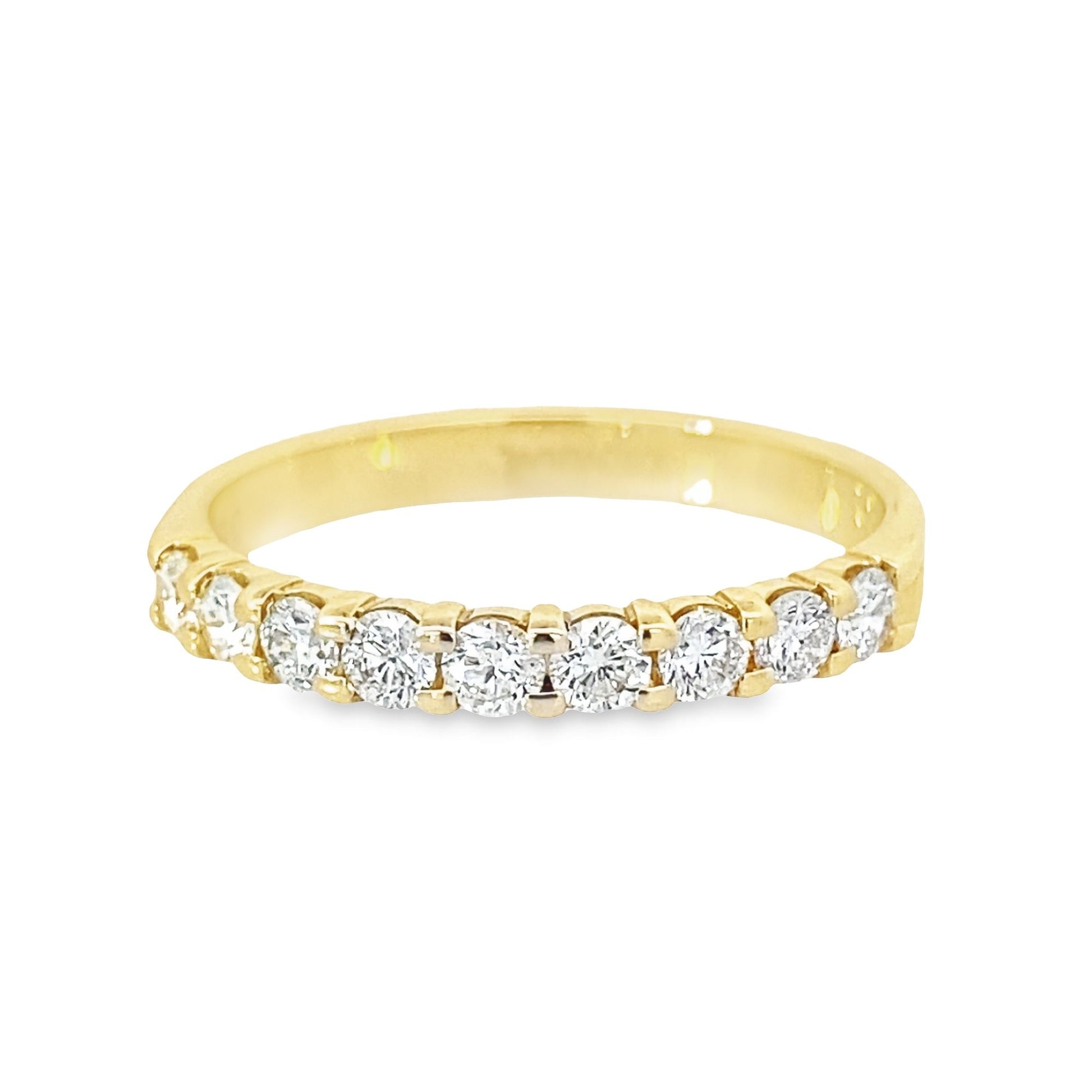 0.52Ctw 14K Yellow Gold Diamond Wedding Band Size 7  1.3Dwt