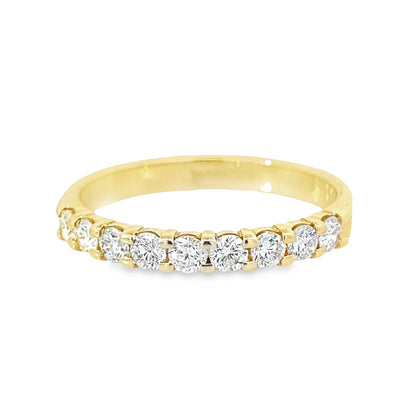0.52Ctw 14K Yellow Gold Diamond Wedding Band Size 7  1.3Dwt