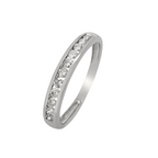 10K White Gold Diamond Wedding Band Size 7 1.0Dwt