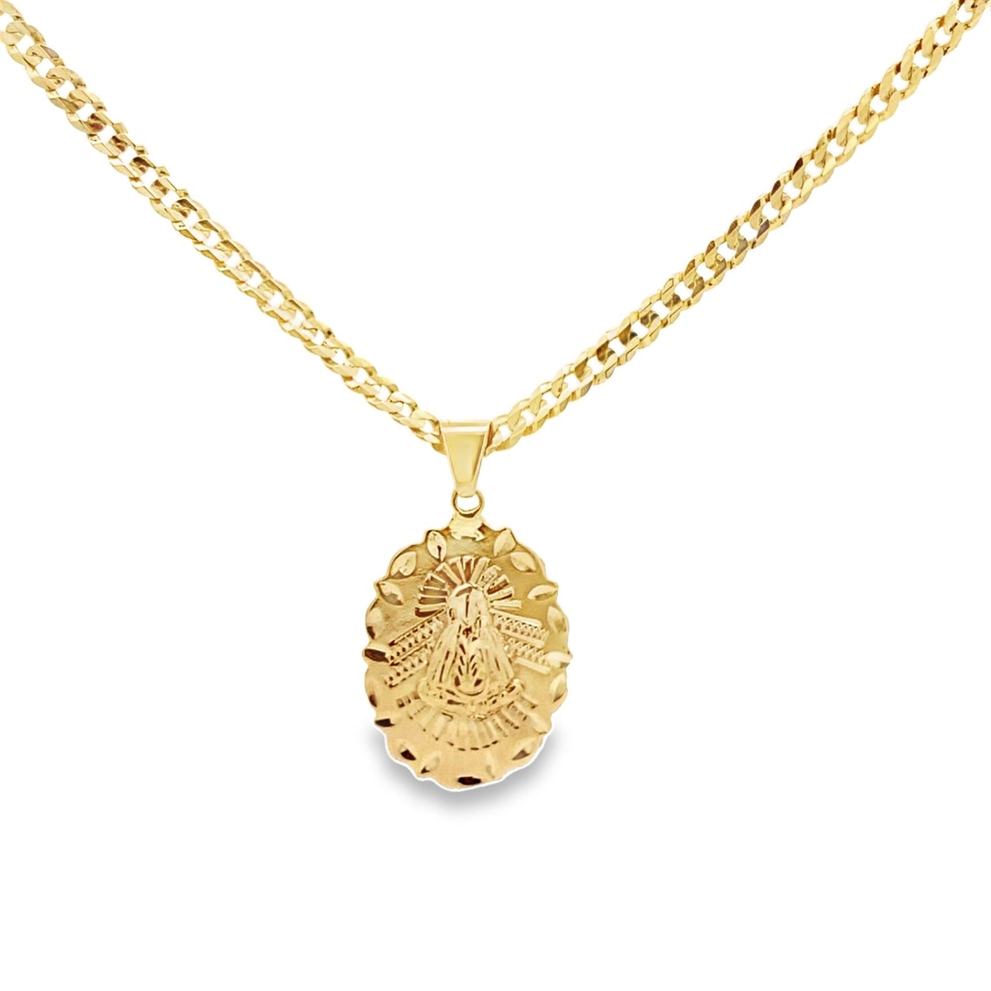 14K Yellow Gold Caridad Del Cobre Pendant 1.5Dwt