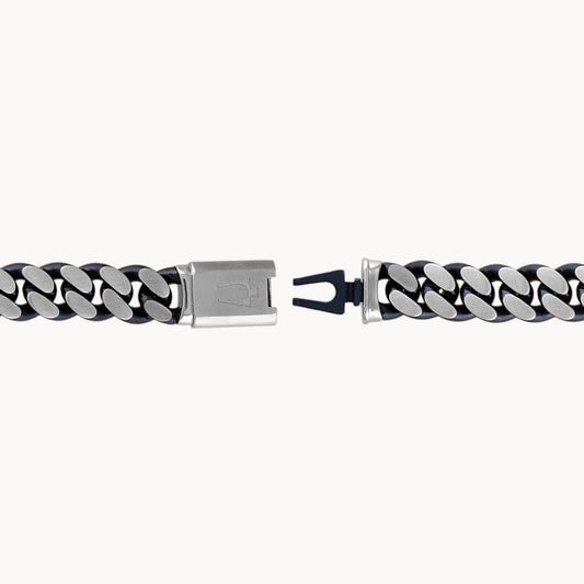 Bulova Classic Bracelet Stainless Steel With Blue Tone 10Mm 8In (Bvb1078-Slstna)