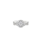0.50Ct 10K White Gold Diamond Wedding Set Size 7 2.3Dwt
