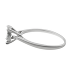 0.25Ct 14K White  Gold Diamond Engagement Rings Size 7 1.1Dwt