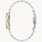 Bulova Ladies Duality Watch Set (98X13) Two Tone Stainless Steel Comes W/ 1 Black & 1 White Leather Band