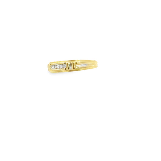 14K Yellow Gold Diamond Wedding Band Size 5.75 1.3Dwt