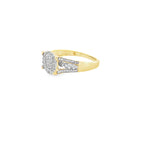 0.20Ctw 10K Yellow Gold Rd Diamond Lds Fashion  Ring Size 7 1.2Dwt