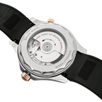 Omega Seamaster Axial 8800 Black Dial Rose Tone Accents Rubber Strap