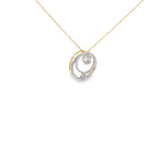 0.25Ctw 14K Yellow Diamond Pendant Necklace 18In