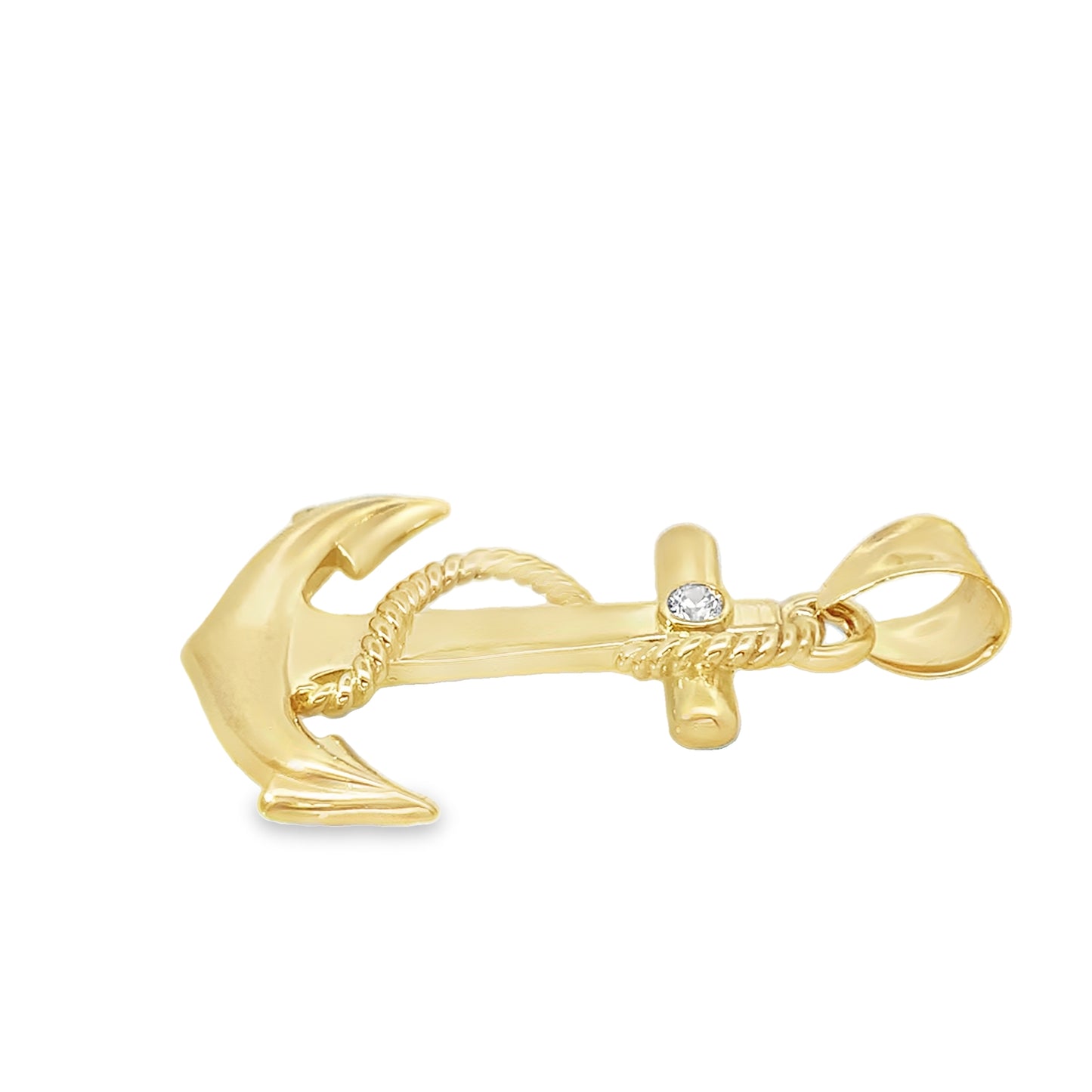 14K Yellow Gold Anchor Pendant 3.1Dwt