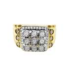 0.33Ctw 10K Yellow Gold Mens Diamond Fashion Ring Size 10 3.5Dwt