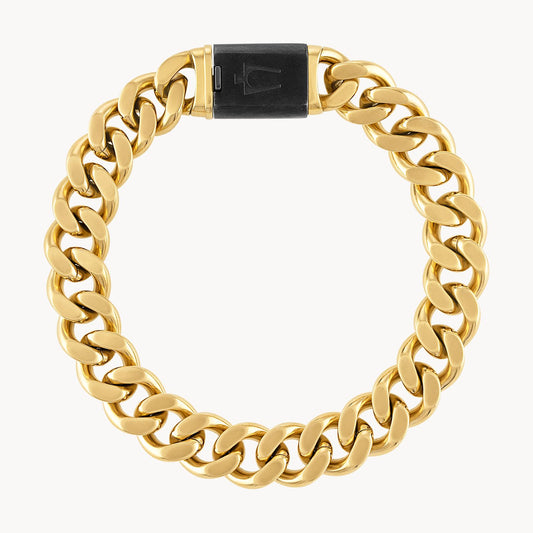 Bulova Classic Bracelet Stainless Steel Gold Tone 10Mm 8In (