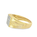 0.35Ctw 14K Yellow Gold Mens Diamond Fashion Ring Size 10 4.