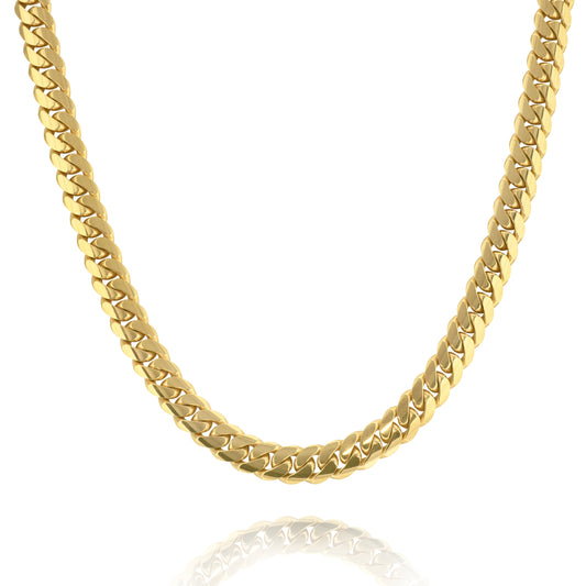10K Yellow Gold Triple Clasp Cuban Link Chain 11.5Mm 27In 161.2Dwt / 250.7 G