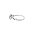 0.25Ct 10K White Gold Diamond Engagement Ring Size 7 2.0Dwt