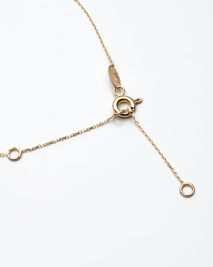 14K Yellow Gold Small Flower Cz Pendant Necklace 18In