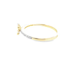 0.10Ctw 10K Yellow Gold Diamond Butterfly Ring Size 7 0.9Dwt