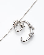 18K White Gold Diamond Necklace 18In 1.4Dwt