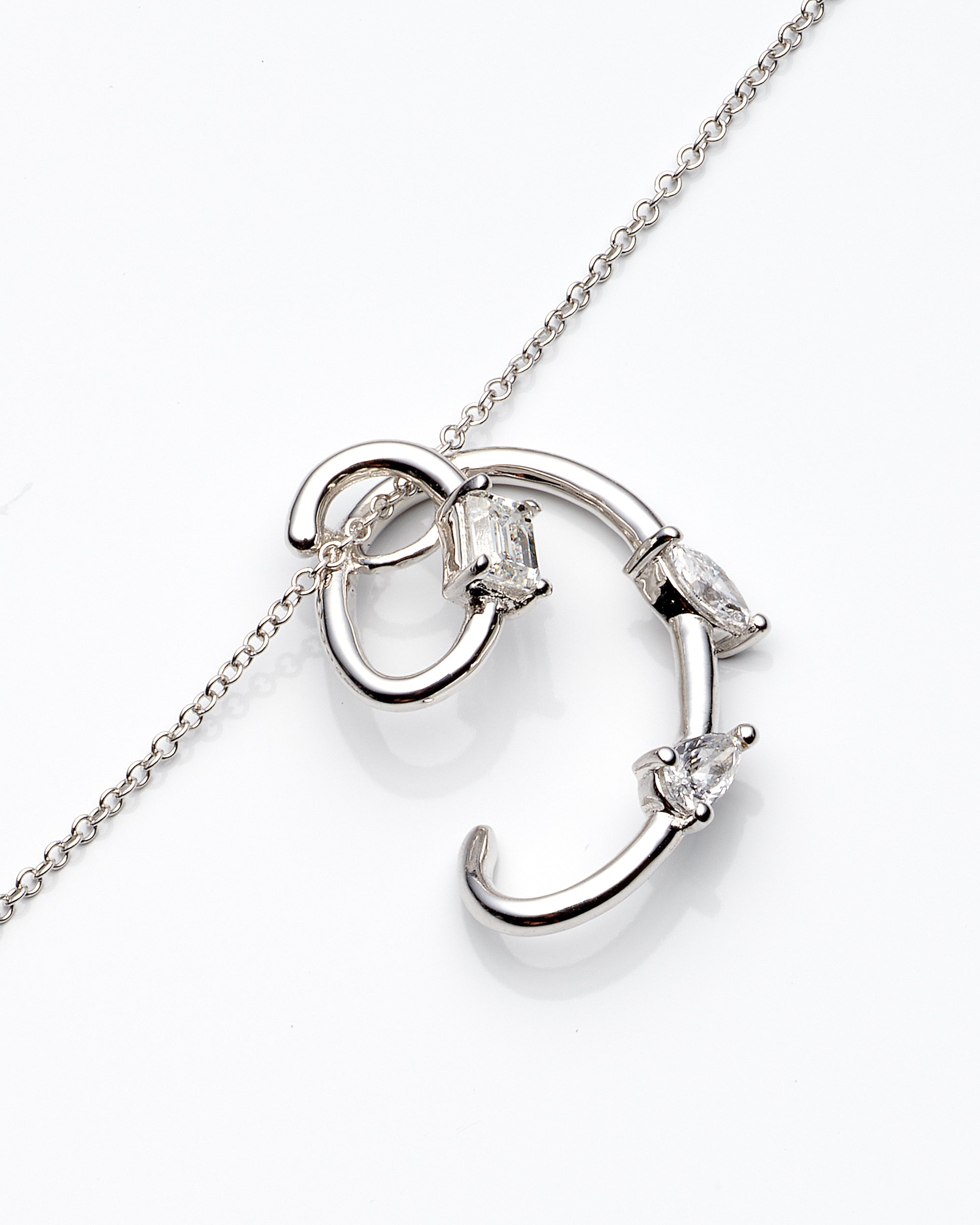 18K White Gold Diamond Necklace 18In 1.4Dwt