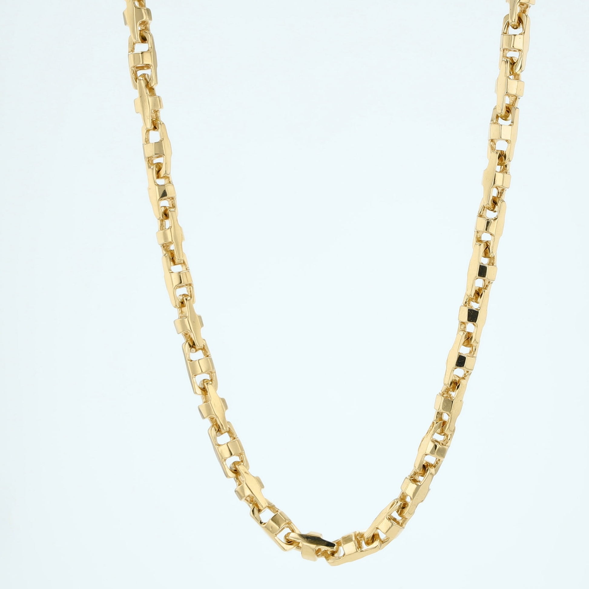 14K Yellow Gold Free Form Link Chain 5Mm 24In 46.6Dwt