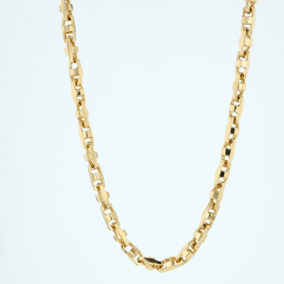 14K Yellow Gold Free Form Link Chain 5Mm 24In 46.6Dwt