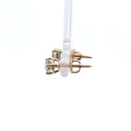 0.75Ctw 14K Yellow Gold Round Diamond Solitaire Earrings